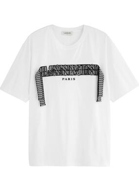 Lanvin Curb Lace T-Shirt White Black Men’s L